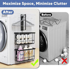 Magnetic Dryer Ball Holder,Magnetic Hanger Holder Basket Magnetic Lint Bin No Tools Install for Laundry Room Fridge Storage Hanger Organizer