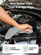 Fantasticlean Microfiber Cleaning Cloth Roll -150 Pack, Tear Away Microfiber Towels, 12" x 12", Reusable, Washable, Ultra Absorbent Dishcloth for Home Supplies, Car, Pet, Kitchen (Pink & Grey)