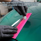 Felt Squeegee, 12 Inch Vinyl Squeegee Wallpaper Tools Window Tint Squeegees Wallpaper Smoothing Tool with 30CM Ruler, Window Tint Squeegees for Decals, Sticker Paper