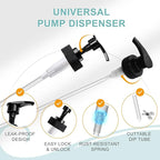 Gallon Pump Dispenser, Fits Most 1 Gallon Jugs and Containers 38/400 Snow Cone Syrup Pump Lid Top Replacement for Sanitizer, Lotion, Shampoo, Conditioner (Balck - 12 Pack)