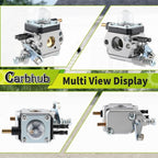 Carbhub C1U-K54A Carburetor for 2-Cycle Mantis 7222 7222E 7222M 7225 7230 7234 7240 7920 7924 Tiller/Cultivator Carb with Air Filter Repower Kit