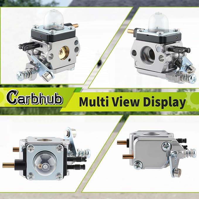 Carbhub C1U-K54A Carburetor for 2-Cycle Mantis 7222 7222E 7222M 7225 7230 7234 7240 7920 7924 Tiller/Cultivator Carb with Air Filter Repower Kit