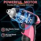 Cordless Screwdriver Rechargeable, Electric Screwdriver Cordless 47pcs, USB Small Power Screwdriver Set with LED Light for Women Home Office DIY Tools, Pink