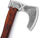 Armory Replicas - Hand Forged Tempered High Carbon Steel Battle Axe - Functional Two-Handed Bearded Viking Axe w/Genuine Leather Cover
