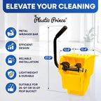 Mop Wringer Only Side Press Wringer Replacement for Commercial Mop Bucket on Wheels - 26-Quart or 35 Quart, Yellow