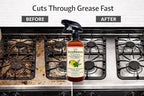Herbal Scent Stove & Oven Cleaner – Spray, Wait & Wipe | Plant-Based Heavy-Duty Kitchen Degreaser Spray – Non-Toxic, Fume-Free Oven Cleaner | Safe for Glass Cooktops, Stainless Steel & Enamel (16 Oz)