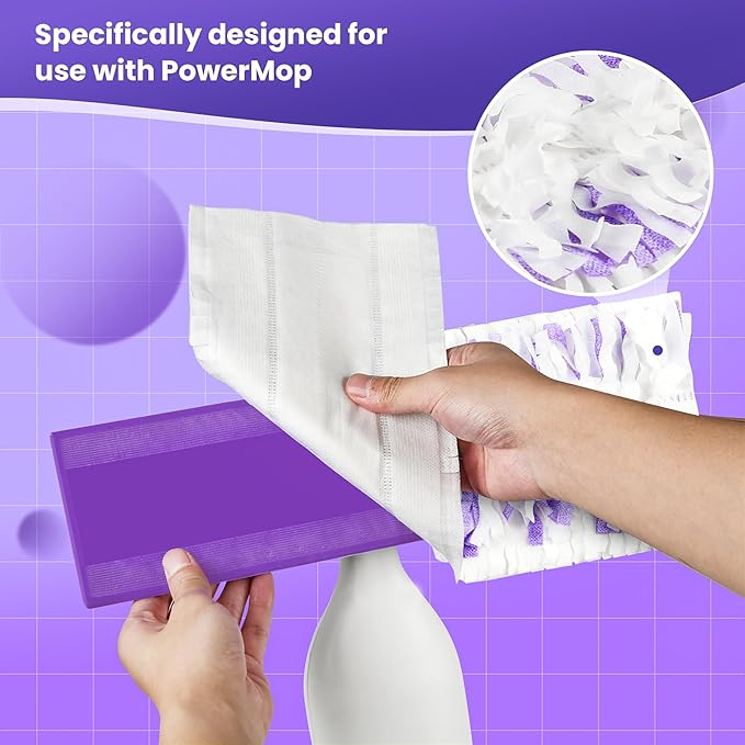 30 Pack Power Mop Pad Refills for Swiffer PowerMop Multi-Surface Mop, Powermop Multi-Surface Mop Pad Replacement Kit