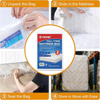 2 PK Twin/Full Mattress Bags for Moving Storage,Waterproof Plastic Full Size Mattress Cover for Moving,Clear Plastic Mattress Protector