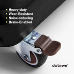 Folding Utility Cart Black Portable Rolling Crate Handcart Foldable Shopping Trolley Collapsible, with Lid, on Wheels, for Grocery, Garden, Office, Storage, Teacher, Tool (Black)