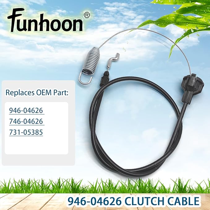 Lawn Mower Clutch Cable 946-04626 for Troy-Bilt Bolens MTD Yard Machines Walk-Behind Tillers Replaces 746-04626 731-05385