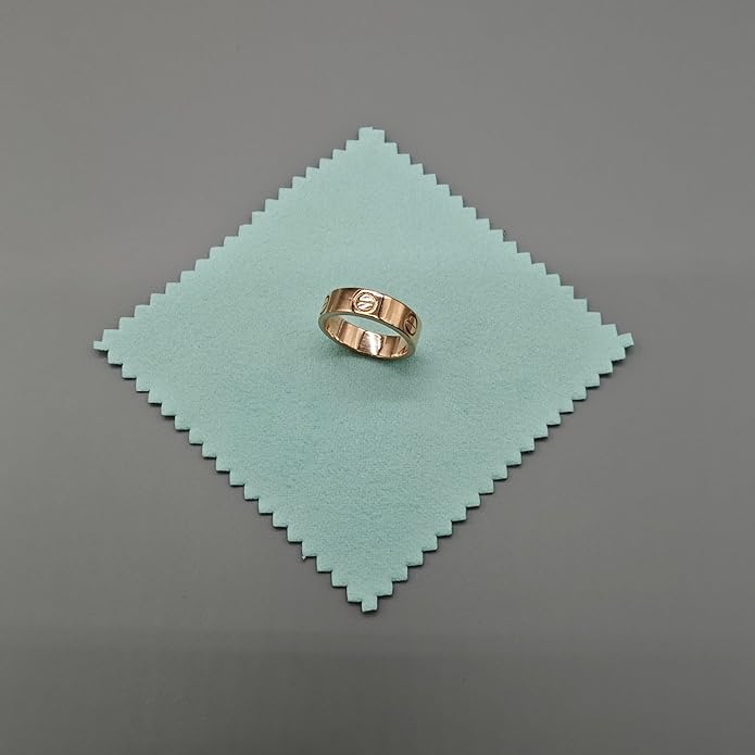 50pcs Jewelry Cleaning Cloth Polishing Cloth for Sterling Silver Gold Platinum Small Polish Cloth (3" x 3")