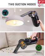 Fanttik Fold V10 APEX Pivot Cordless Car Vacuum, 17000Pa Handheld Vacuum Suction Power, Smart LED Display, Portable for Car Home Pet (Deluxe with Flexible Hose&Pet Brush)