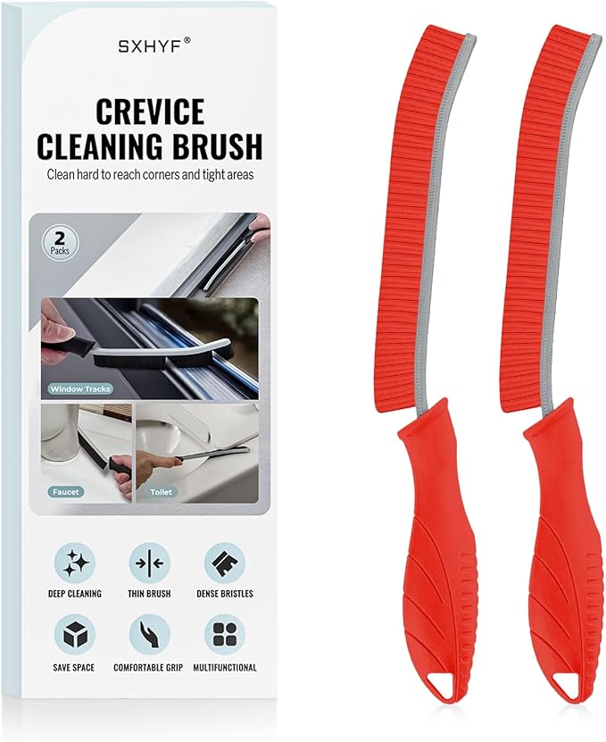 SXhyf Cleaning Brush - Hard Bristle Crevice Cleaning Brush, Multifunctional Gap Scrub Brush, Kitchen Essentials, Bathroom Cleaner Tools for Household Use, Home, Window, Toilet, Stove