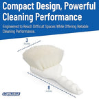 SPARTA 3662000 Flo-Pac Plastic Handle Utility Scrub Brush, Nylon Bristles, 2" Bristle Trim, 8" Length, White, 1 Count (Pack of 1)