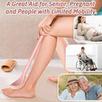 New Foot Brush with Extra-Long Handle, 3-in-1 Foot Scrubber for Wet or Dry Brushing, Adjustable 10.2’’- 27.5’’Foot Scrub Brush for Senior, Pregnant, Disabled, or Injured, Gift-Box Packed(Pink)