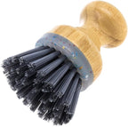 Beille 1pc Dish Brush with Bamboo Palm Handle and Heavy Duty Bristles Kitchen Essentials