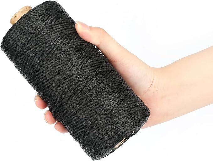 jijAcraft 426 Feet Black Nylon String, #36 Braided Mason Nylon Line, 100% Nylon Brick Line String, Durable Construction String Building Line for Masonry, Climbing Plants, Gardening, Crafting