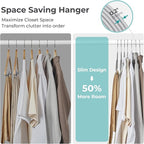 HOUSE DAY Quality Plastic Hangers 30 Pack, Non Slip Plastic Clothes Hangers Gray, Ultra Thin Hangers with 360° Swivel Hook, Heavy Duty Coat Hanger Space Saving, Ideal for Suits, Shirts, Pants