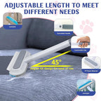 2 Pcs Multifunctional 4-in-1 Pet Hair Remover Brush & Window Screen Cleaner, Reusable Lint Brush with Long Handle，Pet Hair Removal for Furniture, Couch, Carpet, Clothes, Car Interior Cleaning