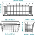 MaraFansie Over the Cabinet Door Organizer Wall Wire Baskets Hanging Kitchen Basket Shelf for Cabinet & Pantry Organization and Kitchen, Bathroom, Bedroom Storage, with Adhesive, 4 Pack