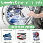 Loopeer 600 Loads Laundry Detergent Sheets Bulk No Leak Laundry Soap Sheets Anti Sensitive Liquidless Laundry Supplies Washing Strips for Home Dorm(Unscented)