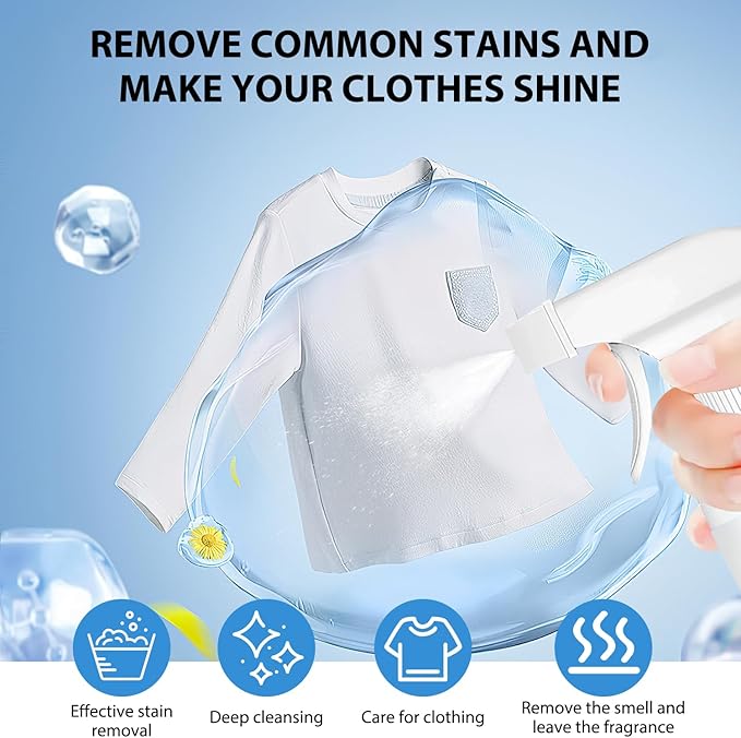 Sowhatahow Stain Remover, Non-ionic Laundry Stain Removal Emulsifier, All-in-One Powerful Stain Remover Clothes Dry-Clean Spray, Active Enzyme Laundry Stain Remover for Clothes