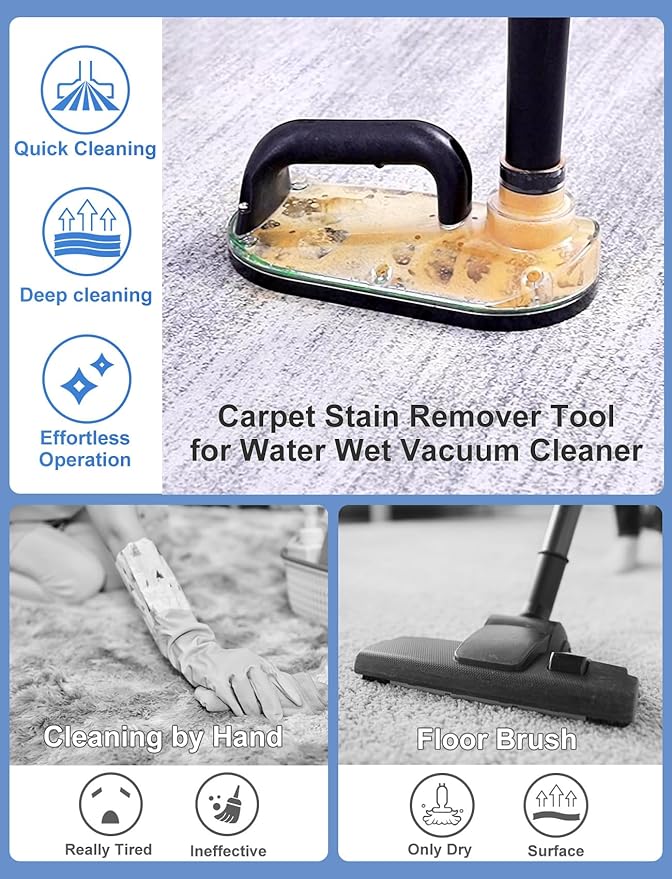 Sub Surface Carpet Extraction Tools Attachments for Water Wet Extractor Vacuum Cleaners, Pet Stain Remover Deep Cleaning Rug Shampooer Solution for Dogs and Cats