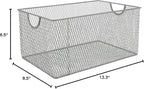 YBM HOME Kitchen Pantry Organizer Wire Baskets for Shelves, Cabinets, Pantry, Countertop, Mesh Open Storage Bin Metal Basket for Organizing Food Supplies, 2 Pack, 14.5x9.25x7