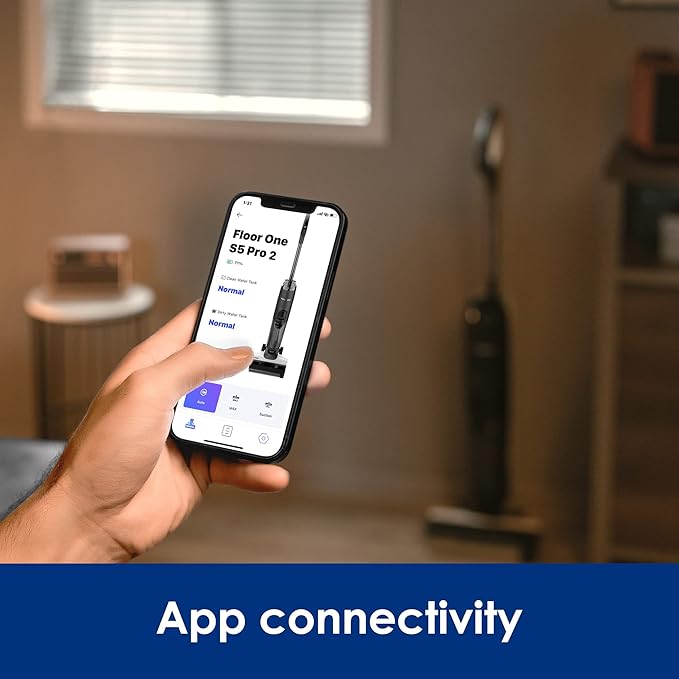 Tineco Floor ONE S5 PRO 2 Cordless Wet Dry Vacuum Smart Hardwood Floor Cleaner Machine, One-Step Cleaning Mop for Sticky Messes and Pet Hair, LCD Display, APP, Voice Guide with Ultra Mode