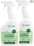 Clean Republic All-Purpose Cleaner, Daily Use Cleaning Spray for Kitchens, Bathrooms, and More, 32 Fluid Ounce Bottle, 2-Pack