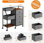 Baby Diaper Caddy Organizer and Storage - 3 Tier Rolling Cart with Dividers and Drawers, Easy To Assemble, Mobile Utility Cart with Wheels for Nursery, Bedroom, Changing Table & Crib