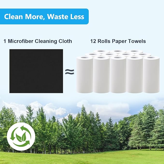 GLIMGLINT Microfiber Cleaning Cloth, 100 Pack Shop Towels, Lint-Free, Ultra Absorbent Reusable or Disposable Microfiber Cloths for Kitchen, Car, Cleaning Rags, 11" x 9", Black