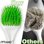 ITTAHO 3 Pack Dish Brush,Dish Scrub Brush, Kitchen Scrub Brush for Cleaning Dishes, Double Sided Bristles Scrubber Cleaner for Dishes,Sink,Pots,Pans,Bathroom Shower,Tile,Tubs