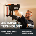Worx Nitro 20V 18GA Brad Nailer Cordless Fires 80 Nails Per Minute, Cordless Nail Gun Anti-Ejection, Nail Gun Battery Powered Tool-Free Jam Release WX842L.9 Power Share – Tool only