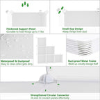 C&AHOME 6-Cube Storage Organizer, Stackable Storage Cubes Shelves, Portable Bookshelf, Plastic Clothing Storage Closet Organizer, DIY Modular Shelving Units for Wardrobe, Home, Milky