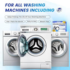 Washing Machine Cleaner Powder Deodorizer 12 Pack， For Deep Descaling, Cleaning Front-Loading & Top-Loading Washing Machine Drum Interiors And Drum Seal, Septic Tank Safe - 12 Month Supply