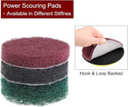 HARFINGTON 8pcs Drill Power Brush 2 inch Tile Scrubber Scouring Pads 800-1000 Grit for Bathroom Kitchen Household Cleaning