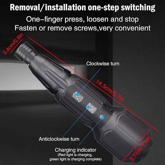 Electric Screwdriver Cordless Rechargeable Power Screwdriver Set, Portable Automatic Home Repair Tool Kit with LED Lights & USB Charging Cable for Men (2PCS)