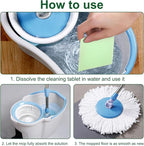 Floor Cleaning Tablets Sheets, Method Hardwood Floor Cleaner and Polish Pack of 300, Concentrate Mild Scent For RV Wall Tiles, Hardwood, Laminate Floor, Green