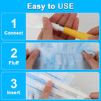 Duster Refill for Cleaning with 2 Handles, Heavy Duty Disposable Duster Kit Unscented Replacement Head Dust Removal Brush for Electronics, Furniture, Blinds, Ceiling Fans, Walls (50pack)