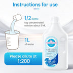 1L Fresh Ocean Floor Cleaning Solution Compatible With Tineco/Bissell/Dreame And Shark, Fragrance Deodorization, Deep Cleans for Multiple Hard Floors, Suitable With Cordless Wet/Dry Vacuum