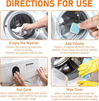 Washing Machine Cleaner Tablets 24 Pack, Deep Removes Residue, Grime and Odors,Washer Machine Cleaner for Front and Top Loader Washer Machines,6 Month Supply (2 PACK)