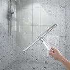 Ettori Shower Squeegee for Glass Door, Squeegee for Shower Glass Door, Bathroom, Window and Car Glass, 12 Inches with Clear Acrylic Handle