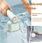 Newbealer Steamer for Clothes, 1200W Portable Steam Iron, 2 Steam Levels, Horizontal and Vertical Steaming, Dry Ironing, 15s Heat Up, Rotatable, 302°F Garment Wrinkle Remover, Green (120V Only)