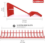 CASOMAN Plier Organizer Rack, 2 Pack, Pliers Cutters Organizer, Stores Spring Loaded, Black & Red, 29-Slot Plier Rack, Keep Pliers Organized in Tool Drawer