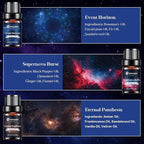Essential Oil Blends, Starry Spell Essential Oil Set for Diffusers for Home, Humidifiers, Candle Making, Magical Aromatherapy Blends - Stress Relief, Calm Mind, Relax, Meditate, 6x10ml