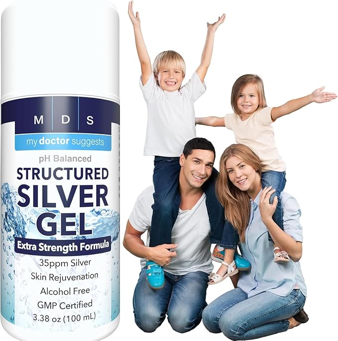 Colloidal Silver Gel Extra Strength - 35ppm Activated Colloidal Silver Gel for Maximum Potency - Made in USA - Structured Formula in a Convenient 4 Pack