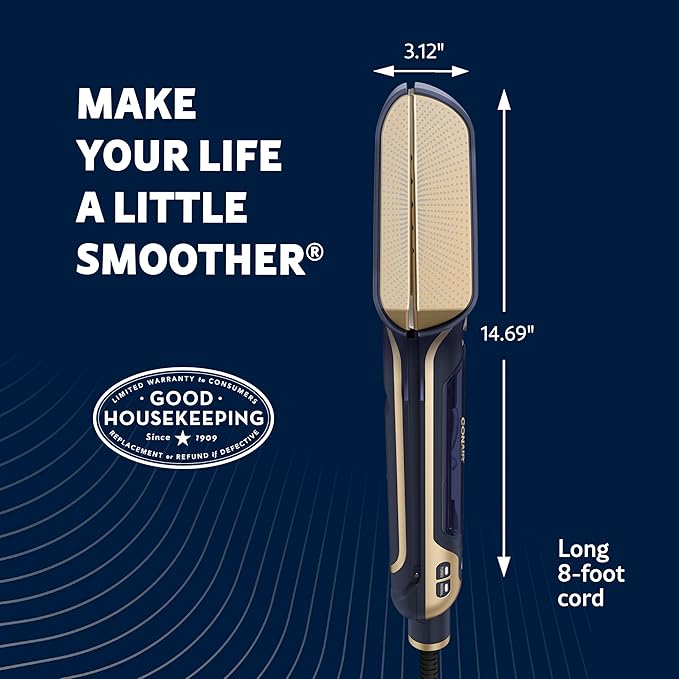 Conair SteamStylist 3-in-1 Steam, Press and Iron Steamer for Clothes, With Fabric Shaver, Extra Water Tank and Storage Bag, For Home, Office or Travel, Amazon Exclusive, Midnight Blue