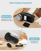 SUPER LINT Best Rated Electric Sweater Shaver Best Fuzz Pill Bobble Remover for Fabric Fleece Curtains Clothes, Black & Silver