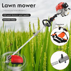 Weed Eater Gas Powered 52cc - 2 Cycle, 5 in 1 Grass Trimmer, Gas Hedge Trimmer, String Trimmer, Brush Cutter, Pole Saw with Extension Pole, Multi Functionallandscaping Tools & Equipmen Red
